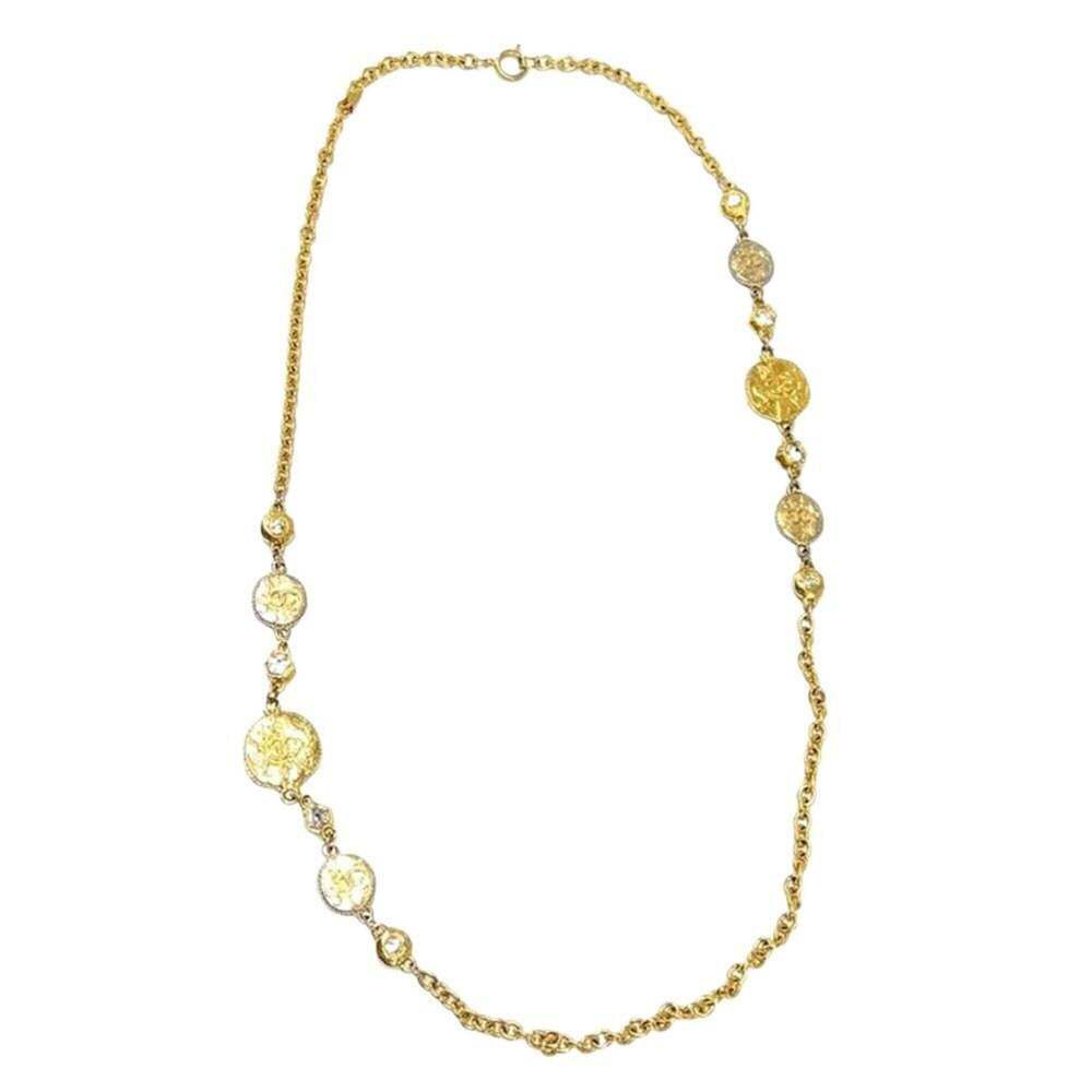 CHANEL Vintage Gold Logo Necklace - Picture 3 of 8